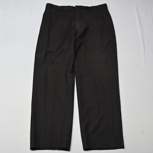 Banana Republic 35x30 Brown Stripe Wool Cashmere Flannel 408915 Mens Dress Pants - Picture 1 of 10
